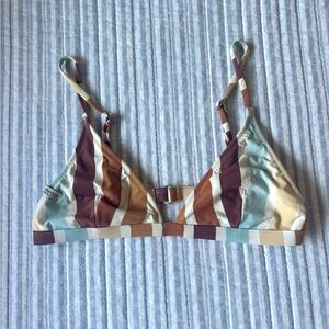 Rhythm striped bikini top